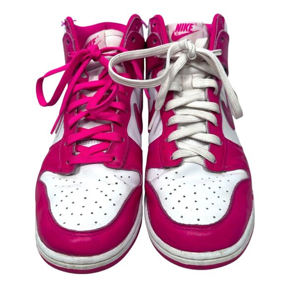 Nike Dunk High Sneakers Women's 9 Pink Prime White Lace Up Shoes DD1869-110 - Picture 2 of 9